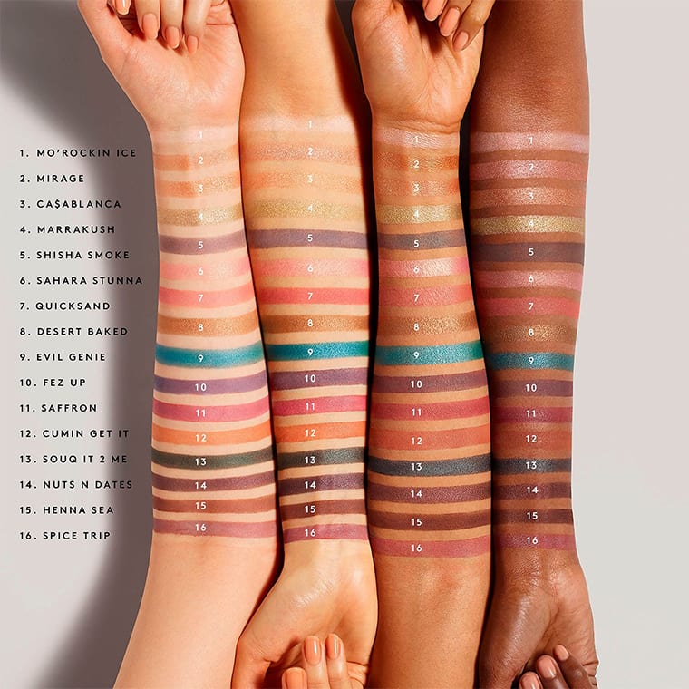 Swatches Fenty Beauty Moroccan Spice Eyeshadow Palette 