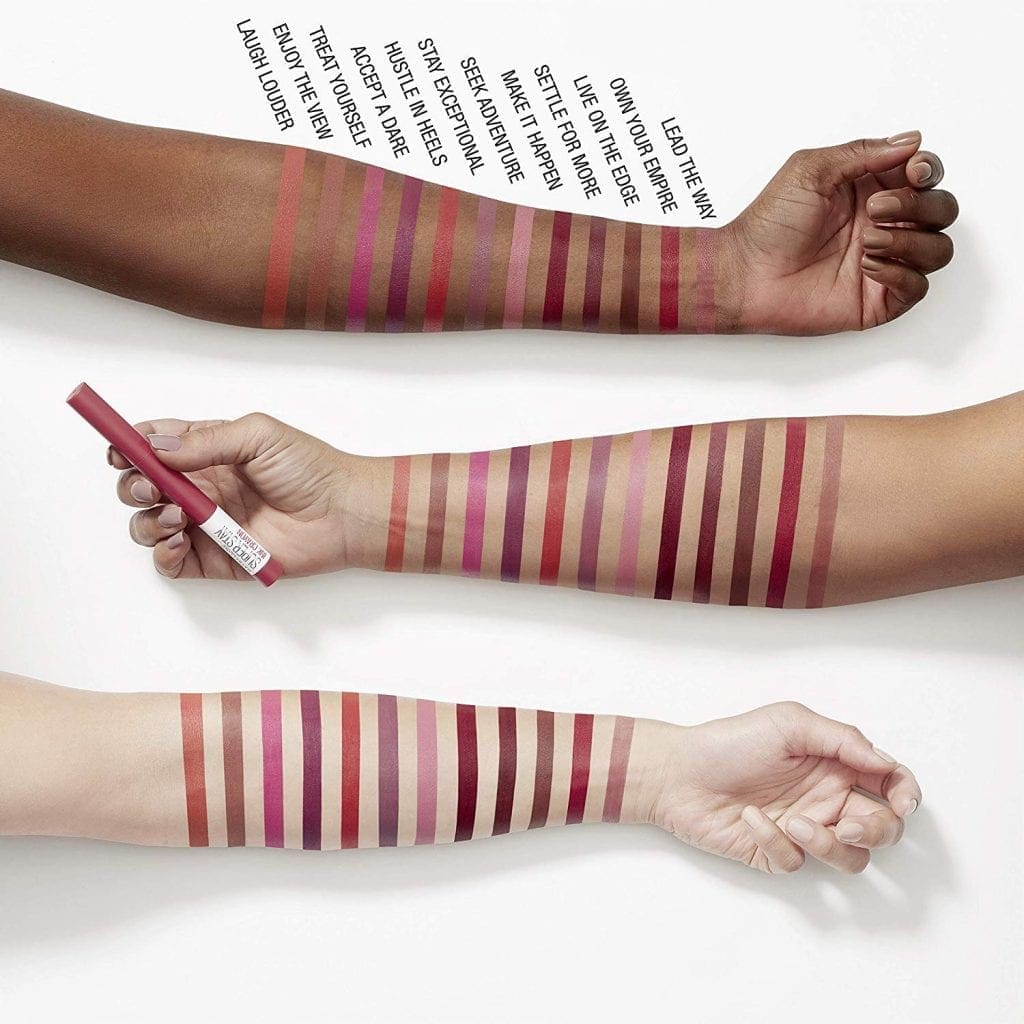 Swatches Matitoni rossetto Maybelline Ink Crayon 