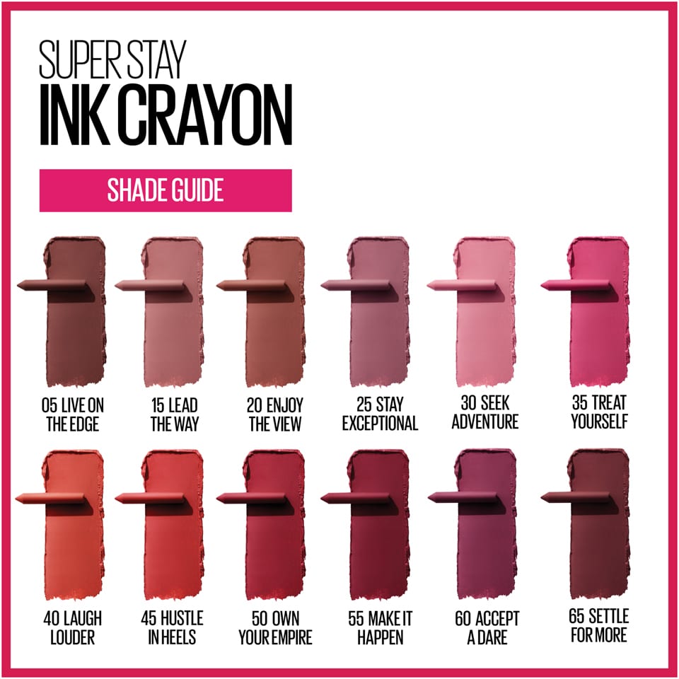 Swatches Maybelline Super Stay Ink Crayon 