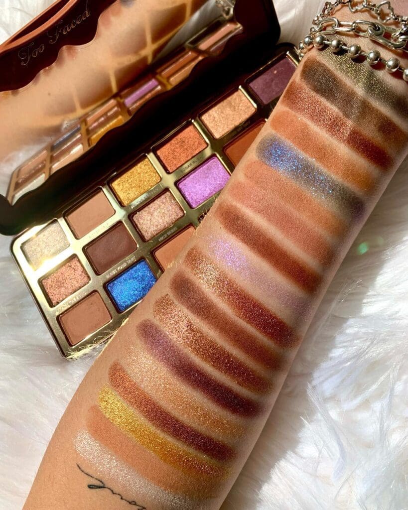 Swatches Too Faced  Better Than Chocolate Palette