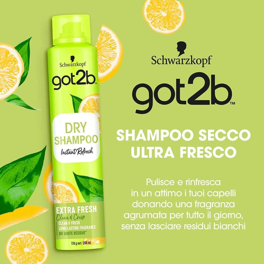 Schwarzkopf Got2B, Fresh It Up, Shampoo Secco, Fragranza Agrumata Long-Lasting