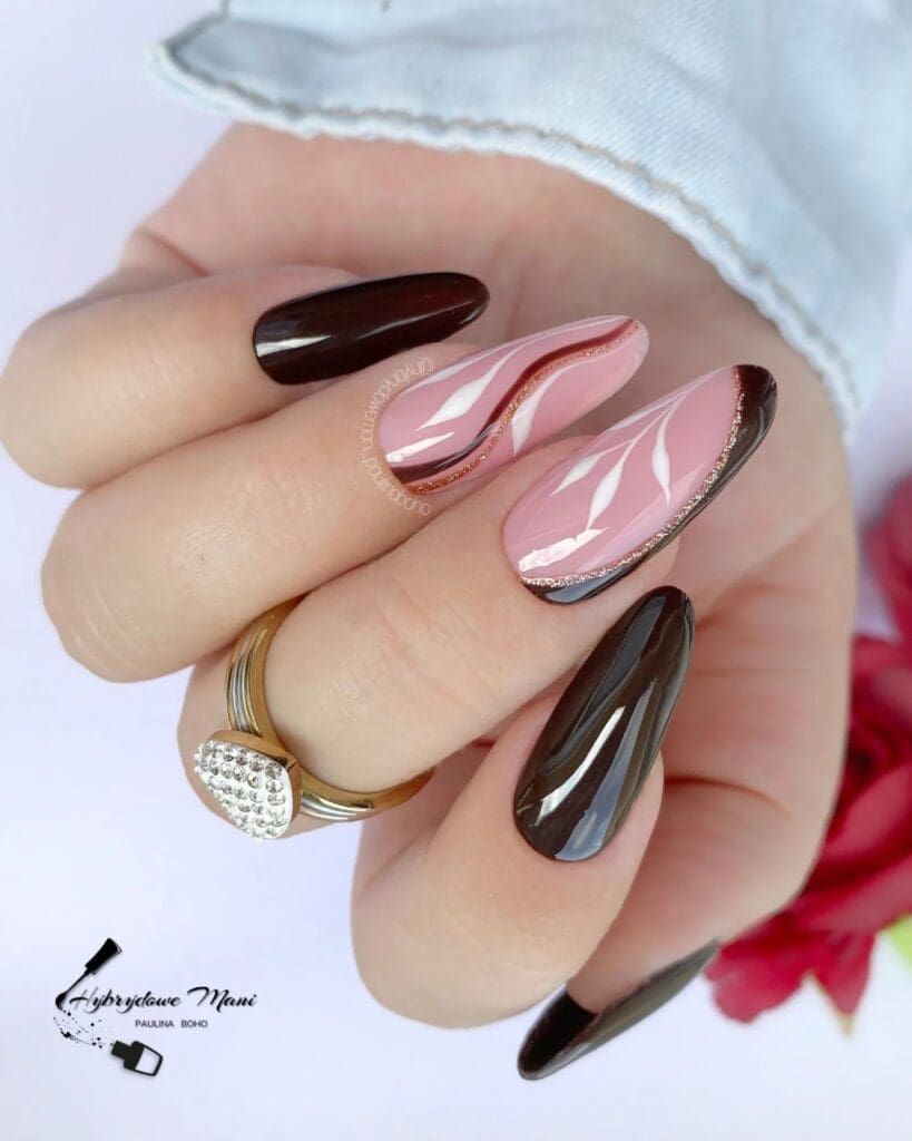 manicure con swirls nails