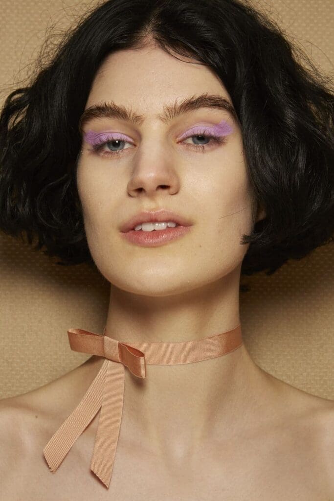 Makeup monocolore viola pastello