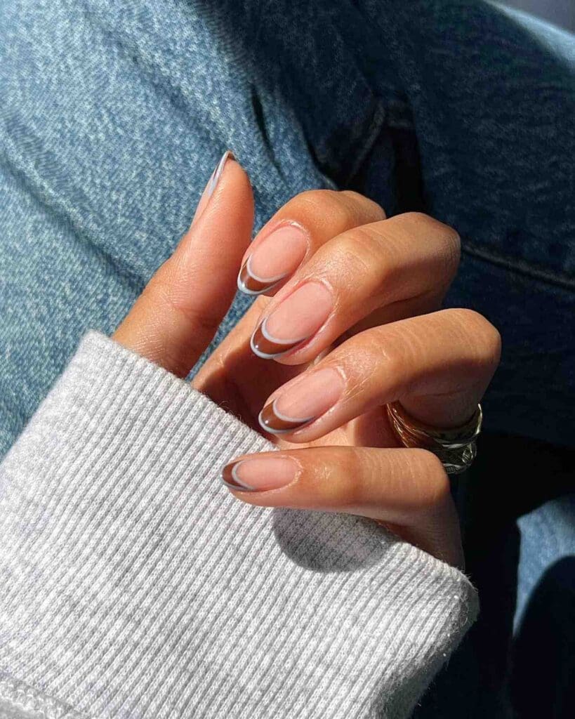 French Manicure Unghie Autunnali