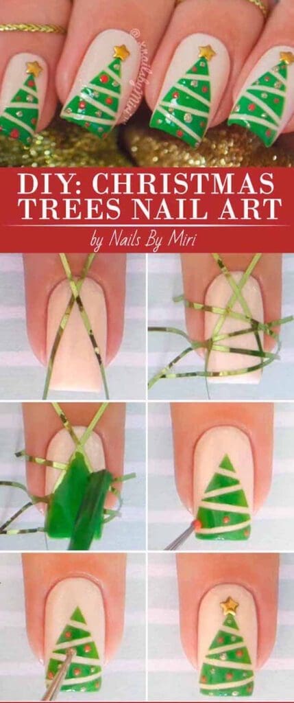 tutorial unghie natalizie albero natale