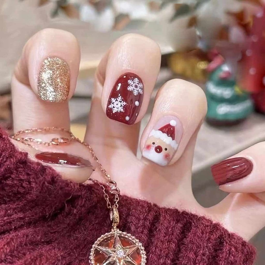 come decorare le unghie natalizie