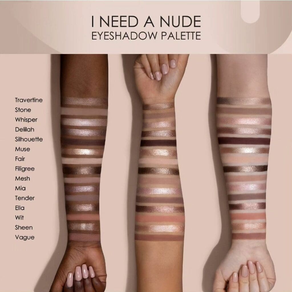 Swatches Natasha Denona I Need A Nude Palette