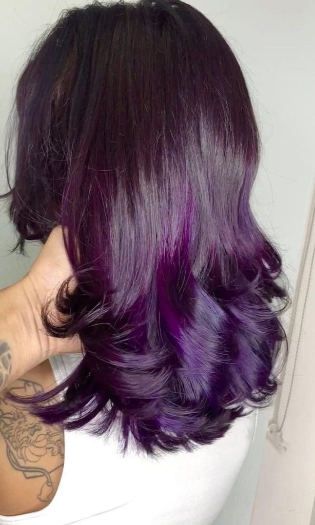 capelli viola melanzana