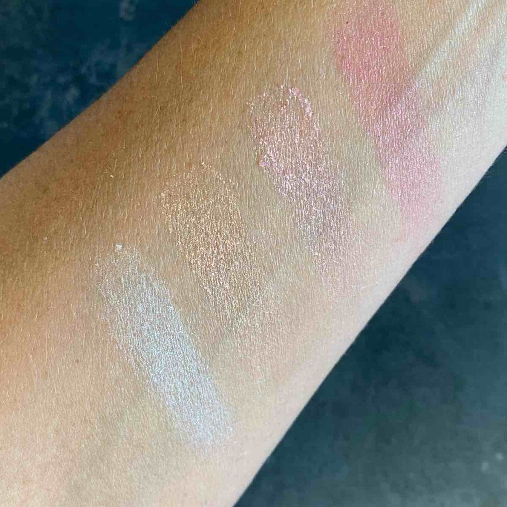 Swatches palette Pupa Trucco Natale 2023 Holiday Land