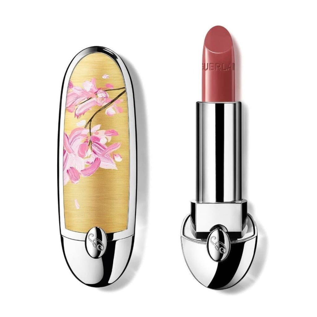 Guerlain's Rouge G refillable Cherry Bloom lipstick 