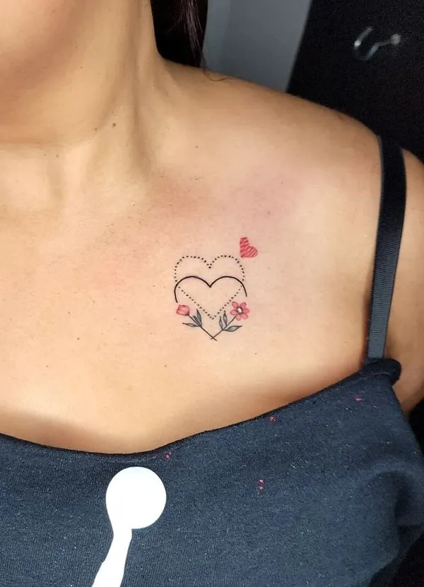 Tatuaggio cuore delicato