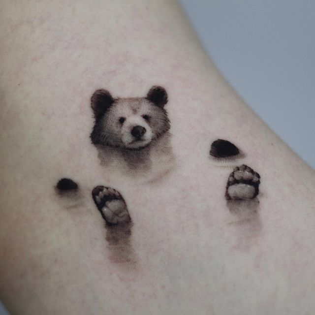 tatuaggio uomo orso