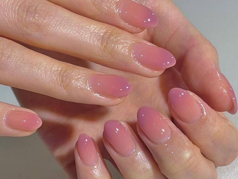 Pink Jelly Nails