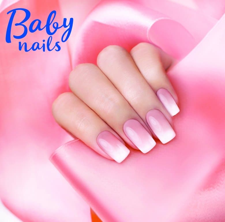 Baby boomer nails rosa